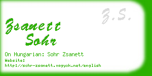 zsanett sohr business card